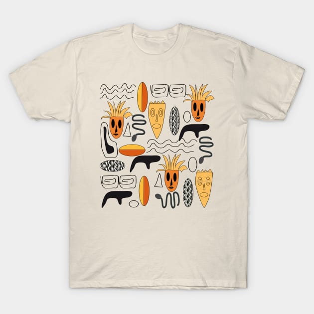 Tribal Masks T-Shirt by Mirimodesign